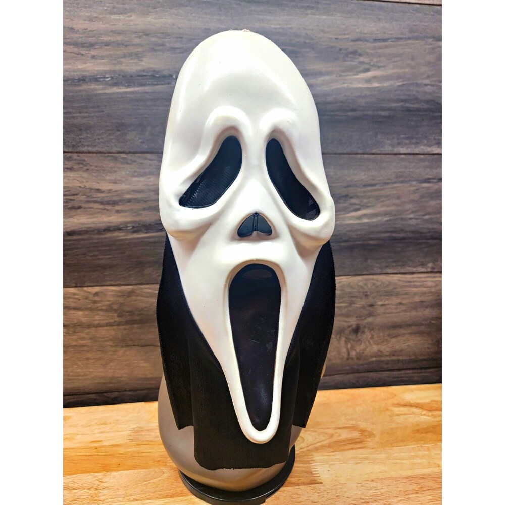 Scream Ghostface Style Overhead Mask Plastic White/Black Adult One Size